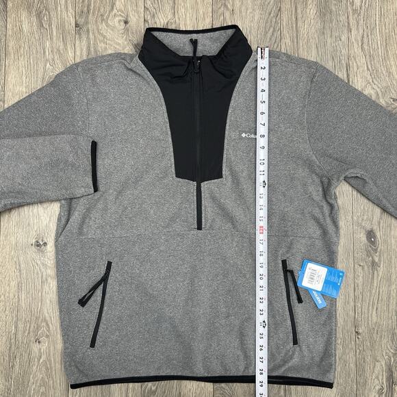 Columbia 1/2 Fleece Sweater Size XL Mens Grey Sequoia Grove $60 - Picture 2 of 13
